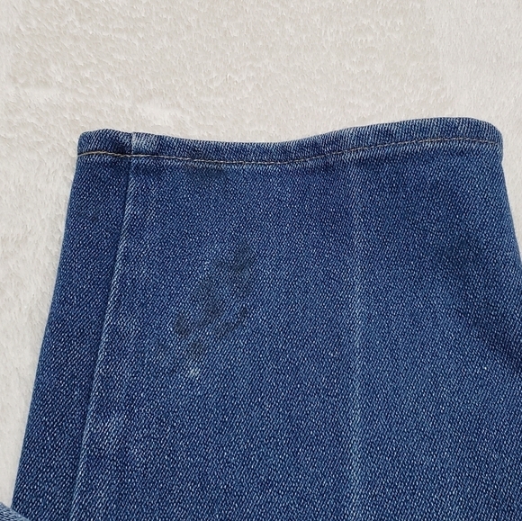 VINTAGE 70s Lee High Waisted Ankle Cropped Stretchy Straight Leg Denim Jeans - Picture 13 of 13